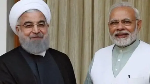 હસન રુહાની સાથે નરેન્દ્ર મોદી
