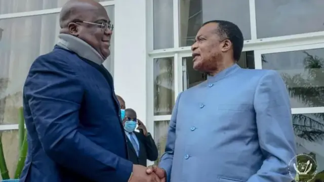 Rais Tshisekedi na Denis Sassou Nguesso