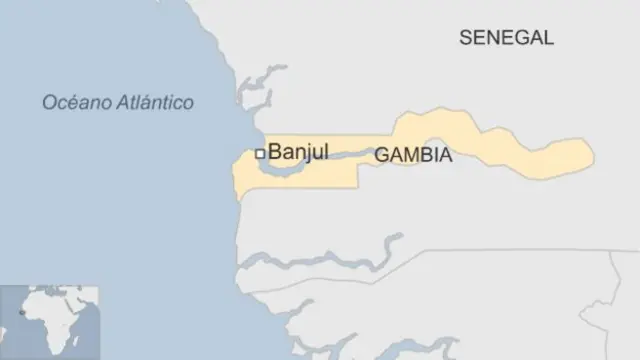 Mapa de Gambia