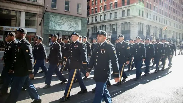 Desfile del dia de los veteranos en Nueva York