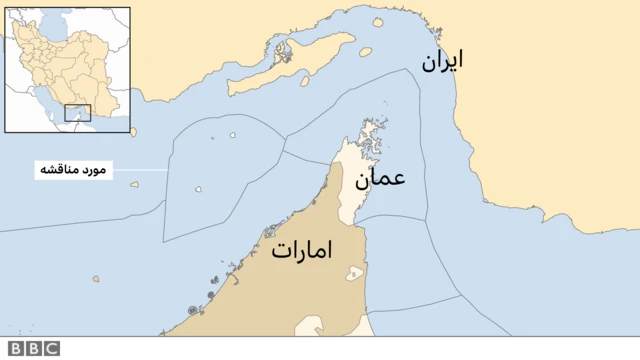 نقشه ایران وامارات