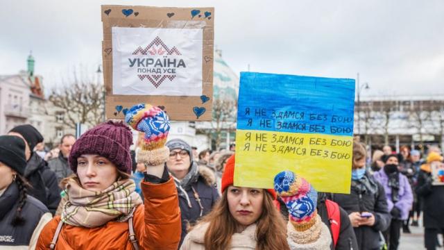 демонстрация в защиту Украины