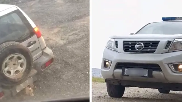 Des voitures de la garde côtière hellénique