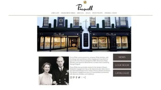 Головна гордість ювелірної фірми George Pragnell: обручка принцеси Єлизавети, зроблена по дизайну Філіпа Маунтбатена