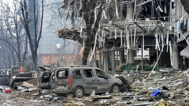 ये तस्वीर खारकीएव की है जहां रूस की सेना भी