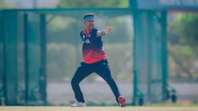 विकेट लिएपछि सन्दीप लामिछाने