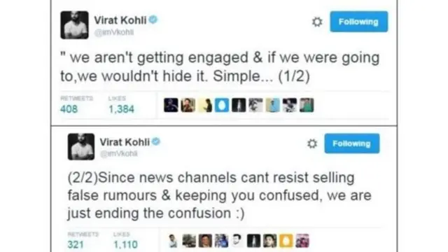 کوهلې په یوه ټویټر پیغام کې د رسنیو رپوټونه ناسم بللي