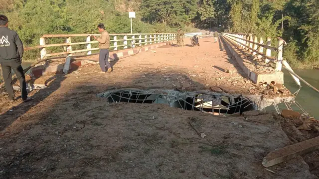 ဒီဇင်ဘာ ၂၈ ရက်နေ့က ဖျက်ဆီးခံခဲ့ရတဲ့ မိုးတေချောင်းတံတား