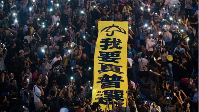 香港在2014年佔中。