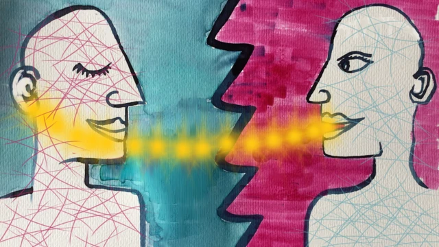 Gambar yang mengilustrasikan 'menjalin hubungan dengan pendengaran'.