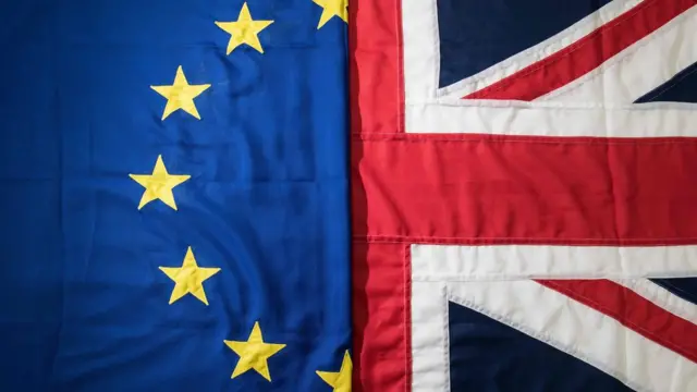 Composite of EU and UK flags