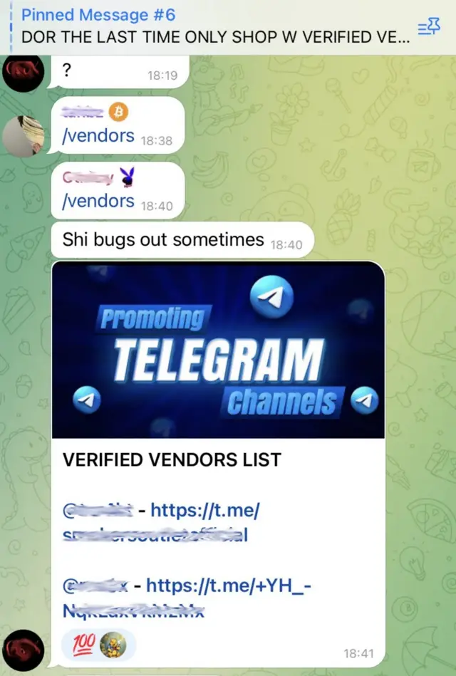 Telegram, kriminal