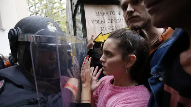 Протесты на улицах Барселоны