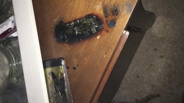 Galaxy Note 7 queimado
