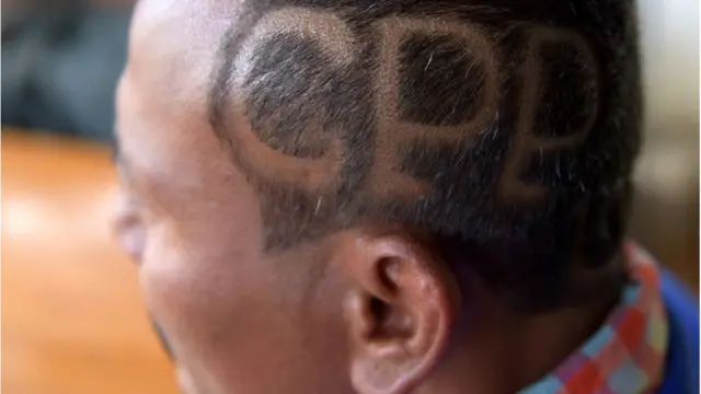 ผู้สนับสนุนของพรรครัฐบาลตัดผมเป็นชื่อย่อของพรรค