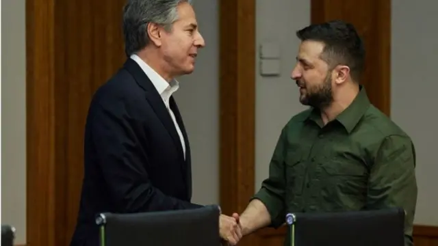 Anthony Blinken a rencontré le président Zelensky à Kiev en avril dernier.