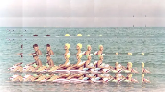 Une femme dans l'eau.