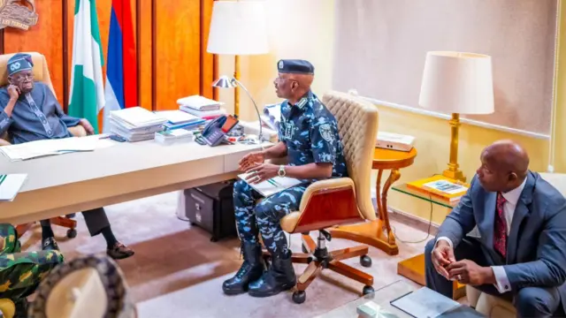 Nigeria President Tinubu hold security meeting wit service chiefs sake of di recent security palava for di kontri