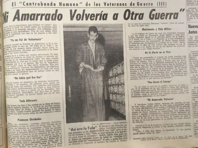 Aureliano Gallón menunjukkan tas tempat dia menyembunyikan Carlos Arturo dalam laporan El Espectador