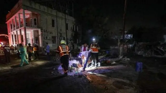 गाजामा भएको आक्रमणपछिको दृश्य