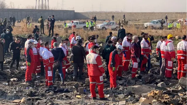 Место авиакатастрофы под Тегераном