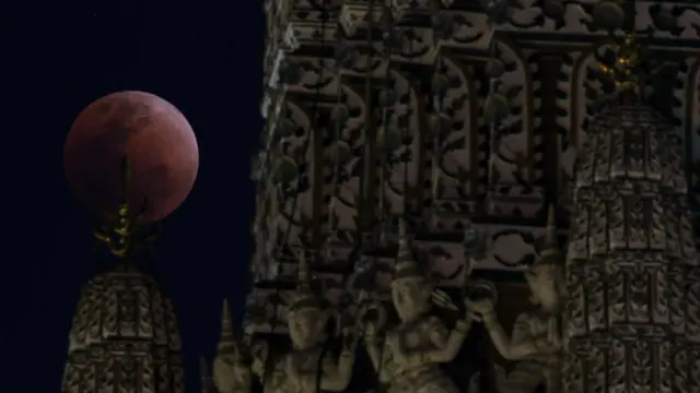 El eclipse visto en Bangkok