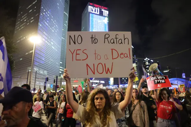 manifestantes en Tel Aviv
