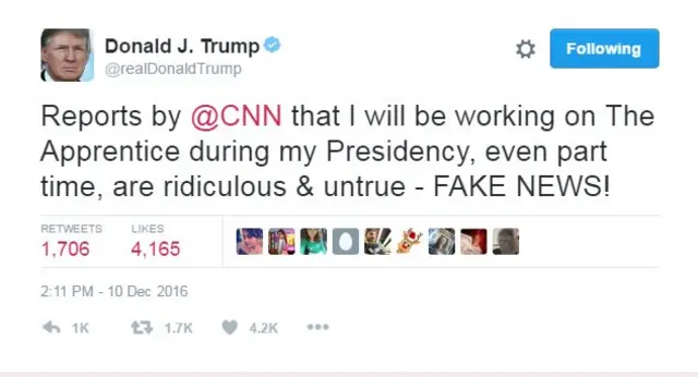 Твит Трампа