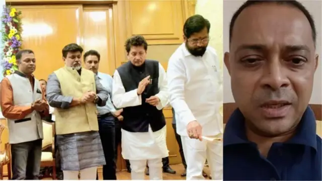 'स्वच्छता मॉनिटर' या उपक्रमाचं उद्घाटन करताना तत्कालीन मुख्यमंत्री एकनाथ शिंदे, शालेय शिक्षण मंत्री दीपक केसरकर, आणि 'लेट्स चेंज' उपक्रमाचे संचालक रोहित आर्या