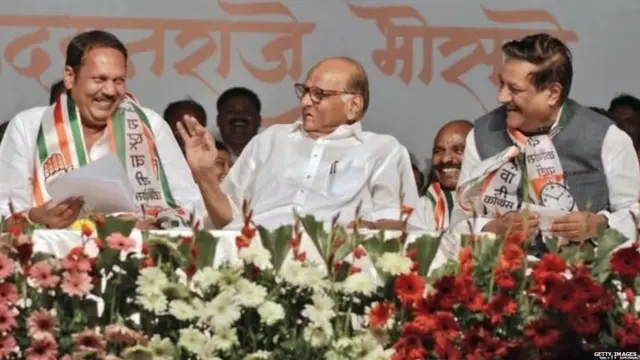 उदयनराजे भोसले, शरद पवार आणि पृथ्वीराज चव्हाण