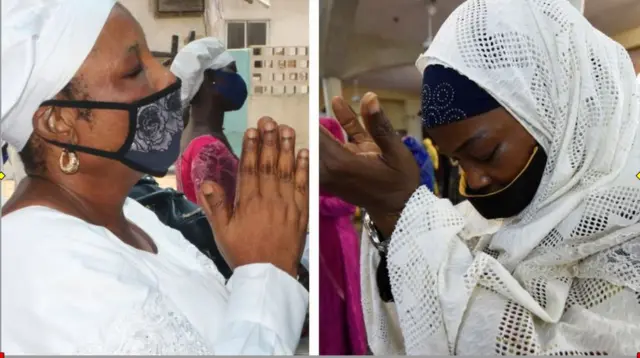 Aworan awọn ẹlẹsin Kristẹni ati musulumi to n gbadura