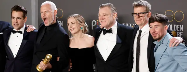 Актеры "Банши Инишерина" (The Banshees of Inisherin) на церемонии "Золотого глобуса"