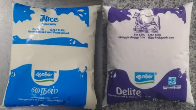 ஆவின், பால் பாக்கெட், தமிழ்நாடு, பாக்கெட் நிறம்