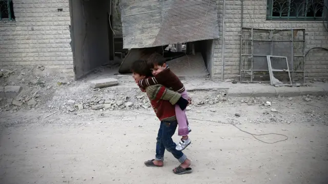 सीरिया के संघर्ष से प्रभावित बच्चे