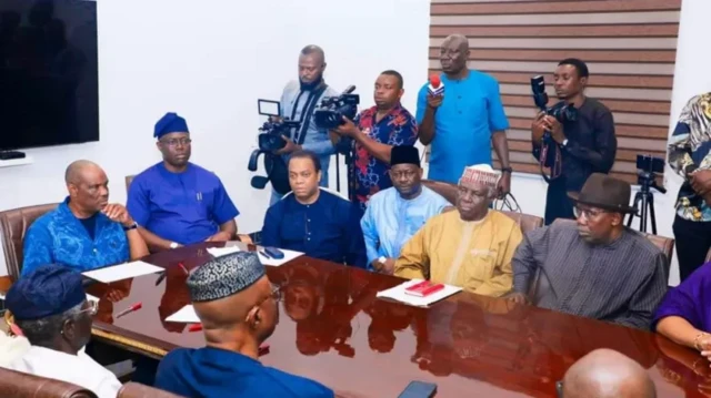 Wike and im team dey insist say Iyorchia Ayu must resign for an acting chairman from di south