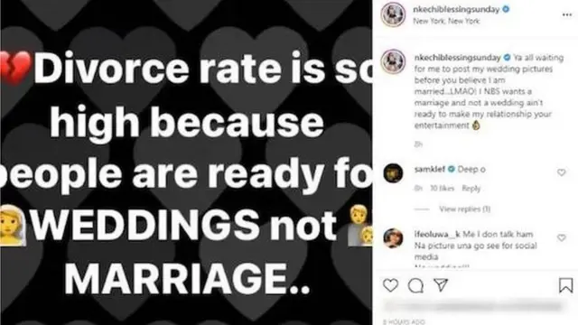 Aworan ọrọ ti Nkechi Blessing fi sita