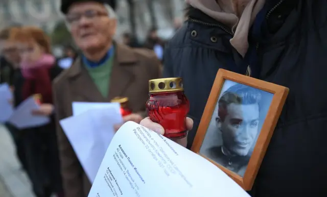 На акции "Возвращение имен", Москва