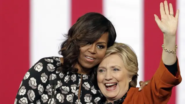 हिलेरी क्लिंटन और मिशेल ओबामा