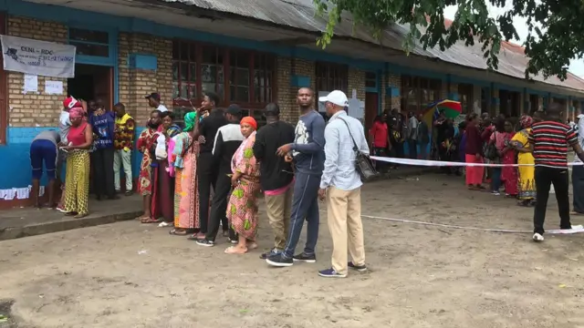Voters for polling station for Kinshasa
