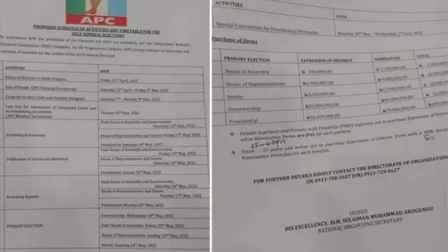 Aworan iwe ikede eto idibo APC