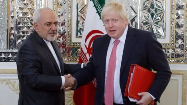 بوریس جانسون با محمد جواد ظریف