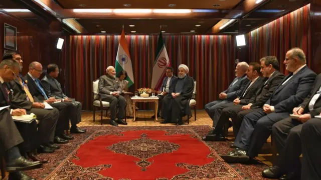 ईरान के राष्ट्रपति हसन रूहानी से मिले प्रधानंत्री नरेंद्र मोदी