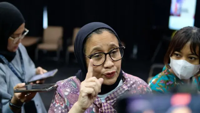 Wakil Kepala BGN Nanik S Deyang saat ditemui di Gedung BGN, Jakarta Pusat, Jumat (26/9/2025).