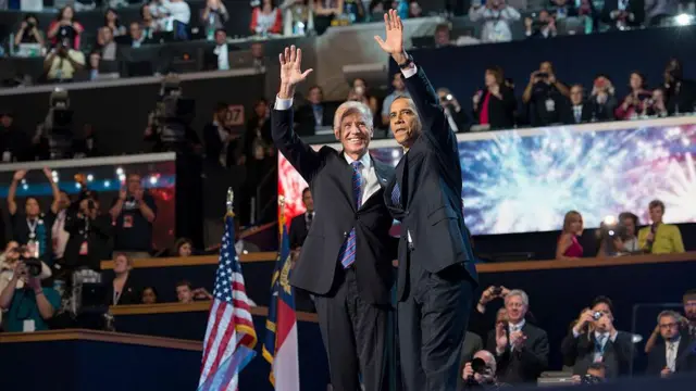 Joe Biden e Barack Obama durante a Convenção Democrataquanto paga o 0 na roleta2012