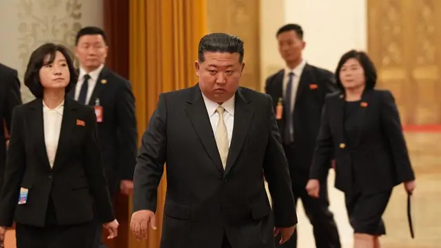 金正恩2025年9月4日在北京的人民大會堂。