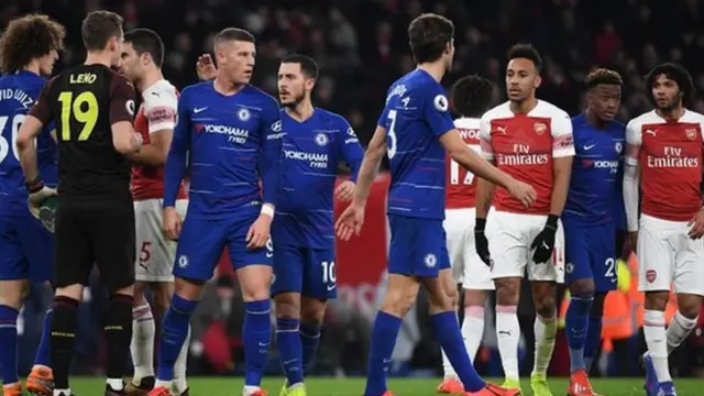 Wachezaji wa Chelsea dhidi ya Arsenal
