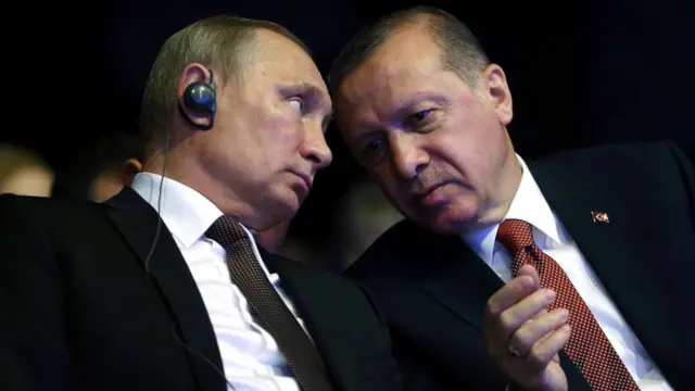 Vladimir Putin ve Recep Tayyip Erdoğan