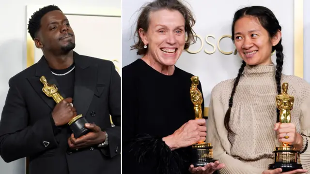Daniel Kaluuya, Frances McDormand and Chloe Zhao