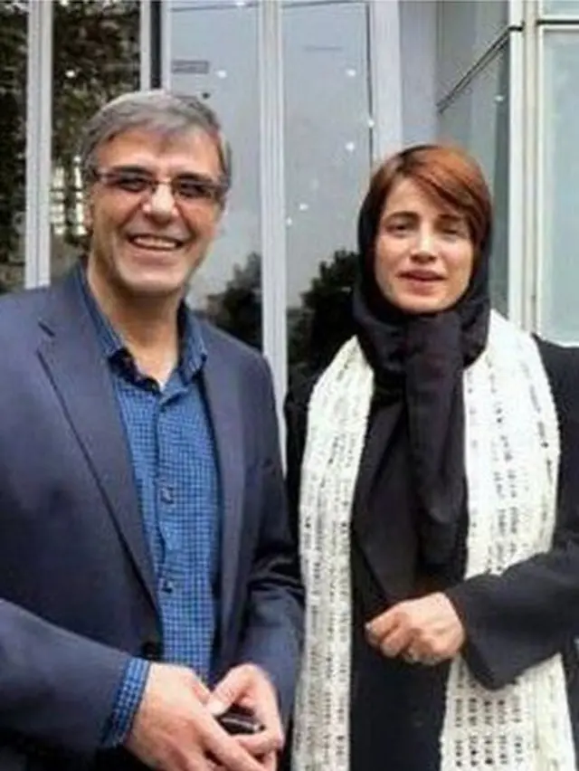 نسرین ستوده کنار همسرش رضا خندان