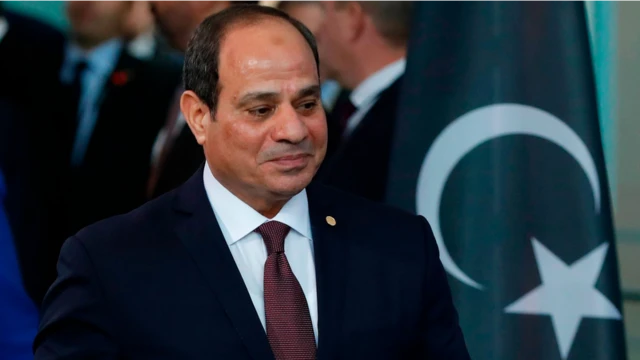 الصورة من مشاركة السيسي في مؤتمر برلين بشأن ليبيا في يناير 2019